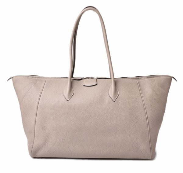 h 19 028 1 Hermes Tote Bag Taurillon Clemence Light Gray