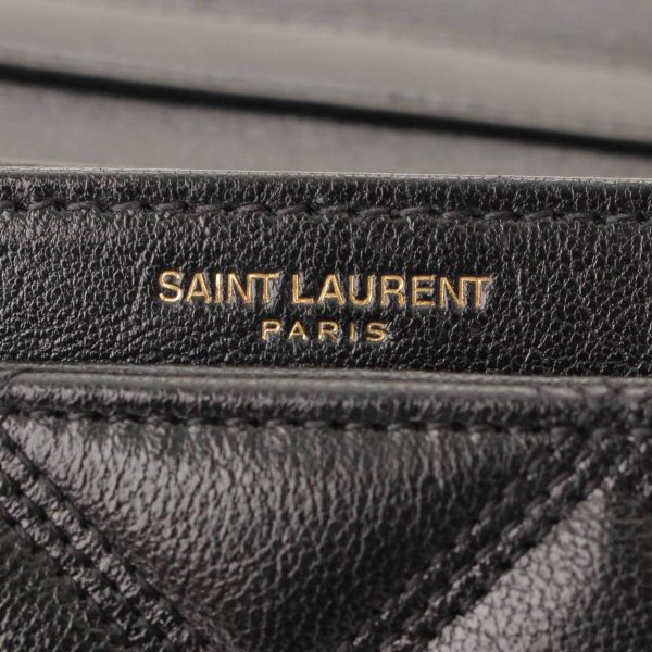 re sat sh w 00088 6 SAINT LAURENT YSL Logo Quilted Leather Chain Shoulder Bag