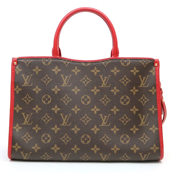 0001749 3 Louis Vuitton Popincourt PM Monogram Rouge Grain Calf Tote Bag