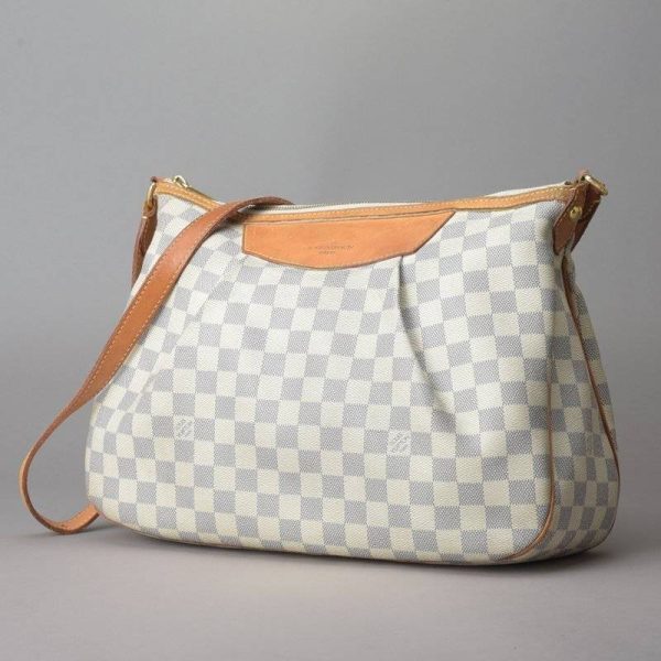 040713 05 1 Louis Vuitton Siracusa MM Shoulder Bag Damier Azur Leather