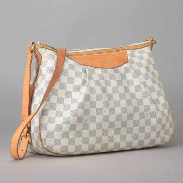 040713 05 2 Louis Vuitton Siracusa MM Shoulder Bag Damier Azur Leather