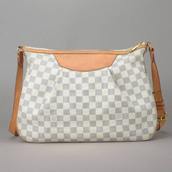 040713 05 3 Louis Vuitton Siracusa MM Shoulder Bag Damier Azur Leather