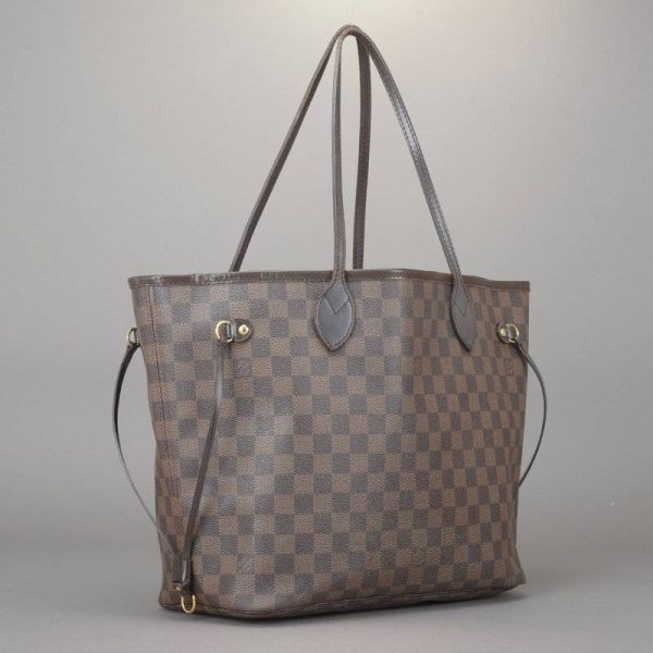 041102 16 2 Louis Vuitton Neverfull MM Tote Bag Damier Leather Brown