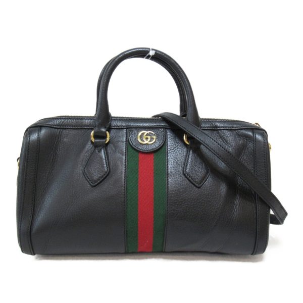 1 Gucci 2way Boston Bag Calf Bag Black