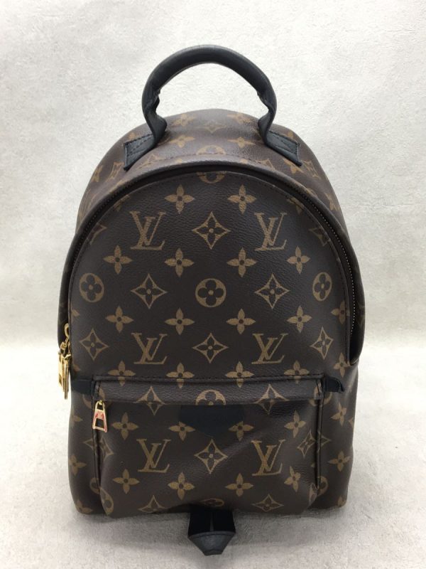 1 Louis Vuitton Palm Springs Backpack MM Monogram Rucksack Overall Pattern Bag Brown