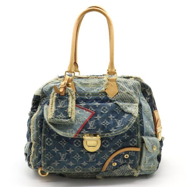 1 Louis Vuitton Monogram Denim Patchwork Bowery Tote Bag