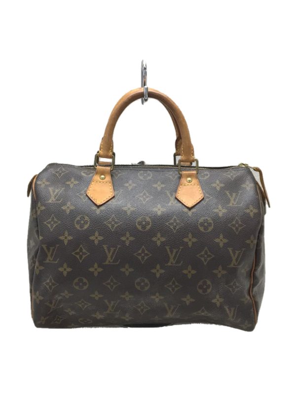 1 Louis Vuitton Speedy Monogram Hand Bag Brown PVC