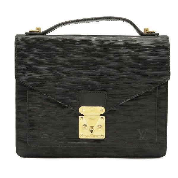 1 Louis Vuitton Epi Monceau Second Bag Handbag Noir Black