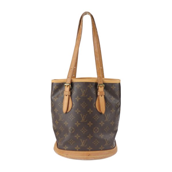 1 Louis Vuitton Bucket PM Monogram Shoulder Bag Canvas Leather Brown