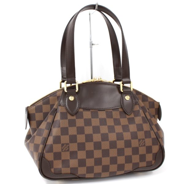 1 Louis Vuitton Verona PM Handbag Damier Leather Ebene Brown