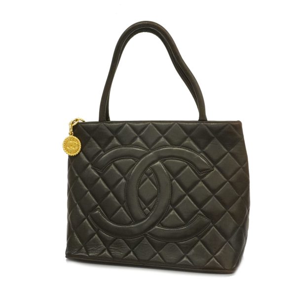 1 Chanel Tote Bag Lambskin Black