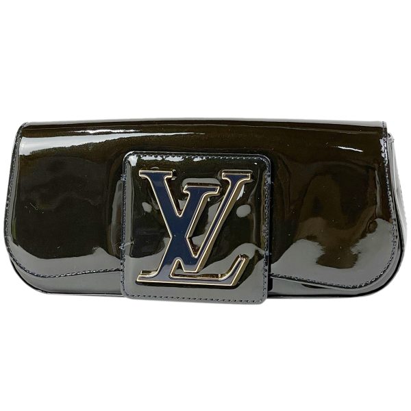 1 Louis Vuitton Pochette Soby Clutch Enamel Vernis Patent Leather Blue