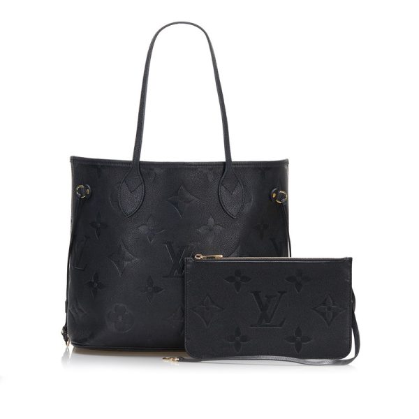 1 Louis Vuitton Monogram Emplant Neverfull MM Tote Bag