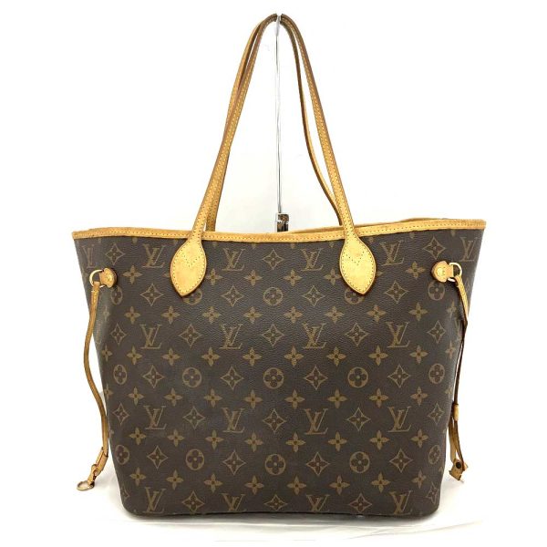 1 Louis Vuitton Neverfull MM Tote Bag Monogram Leather Brown Shopping Bag