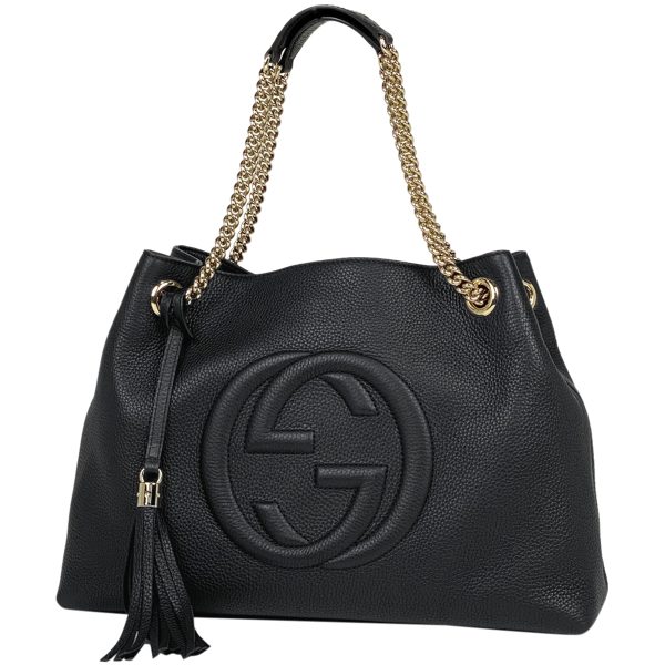 1 Gucci Soho Chain Shoulder Bag Tote Bag Fringe