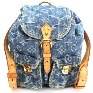 1 Louis Vuitton Remix Monogram Denim Pochette Fairfax Blue