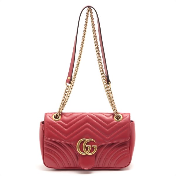 1 Gucci Marmont Leather Chain Shoulder Bag