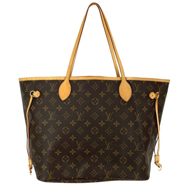 1 Louis Vuitton Tote Bag Monogram Neverfull MM Handbag Brown