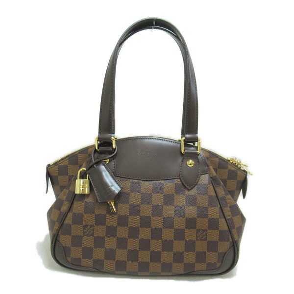 1 Louis Vuitton Verona PM Shoulder Bag Canvas Damier Ebene Brown