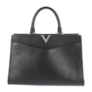 1 Salvatore Ferragamo Gancini Leather Shoulder Bag Black