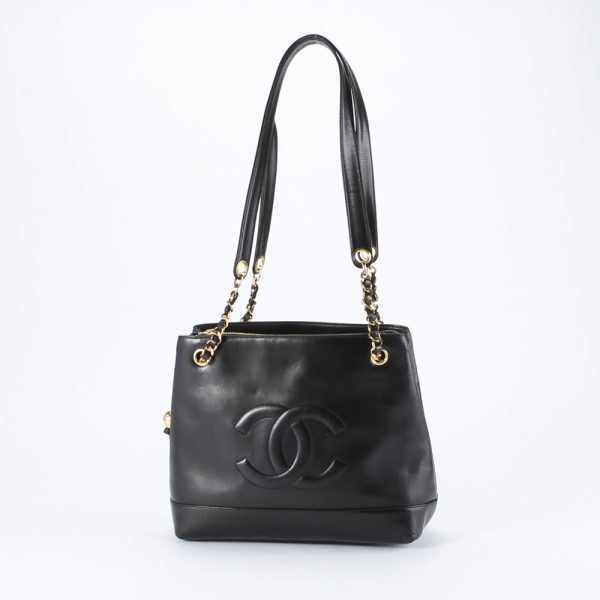 1 Chanel Lamb Long Shoulder Chain Tote Bag