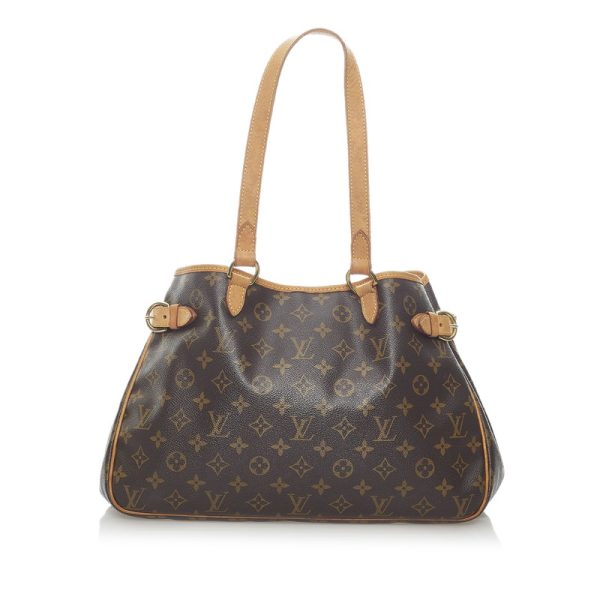 1 Louis Vuitton Monogram Batignolles Horizontal Tote Shoulder Bag Brown