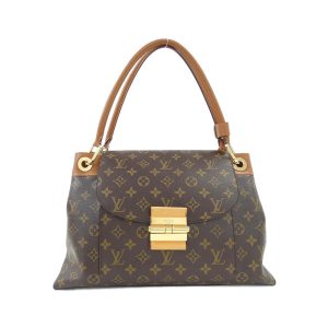 1 Louis Vuitton Monogram V Tote MM Coated Canvas Calf Bag MARRON+BLACK