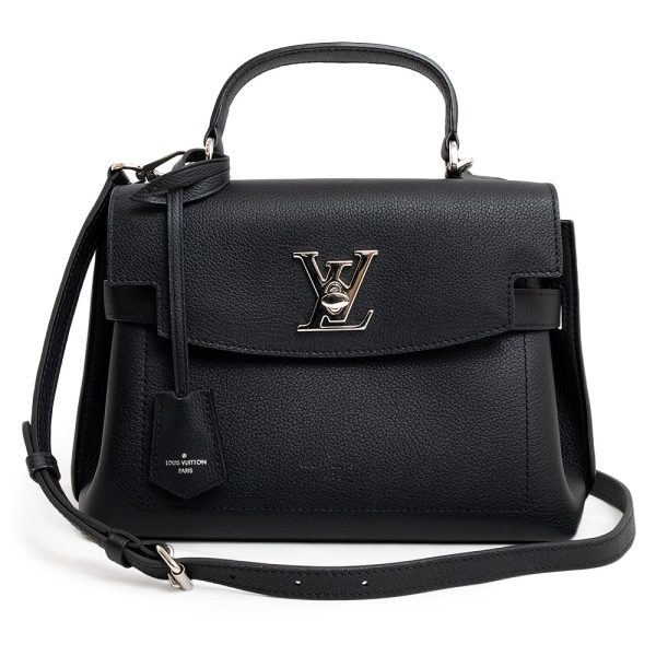 1 Louis Vuitton LockMe Ever BB Diagonal Soft Calf Leather Noir Black