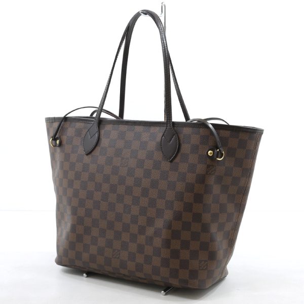 1 Louis Vuitton Damier Neverfull MM Tote Bag Brown