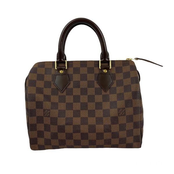 1 Louis Vuitton Speedy Boston Bag Damier Ebene Canvas Brown