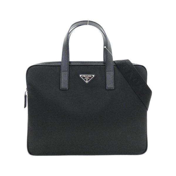 1 Prada Hand Bag Nero Silver Metal Fittings