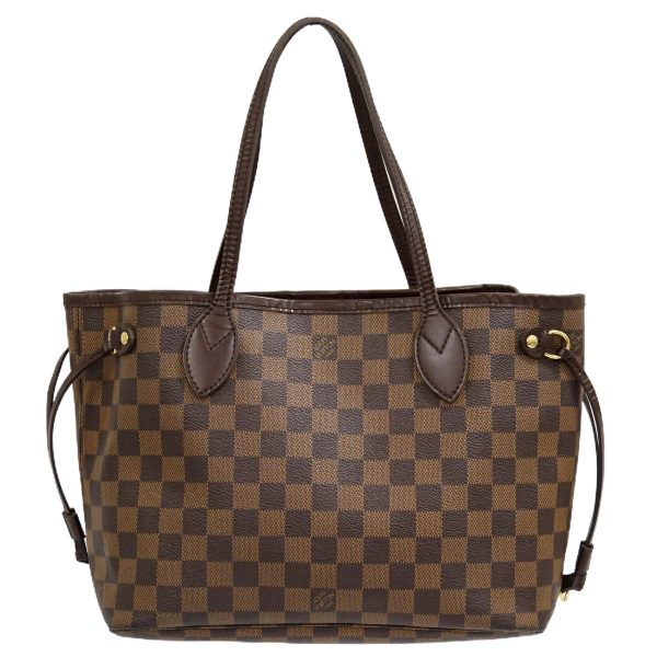 1 Louis Vuitton LV Neverfull PM Damier Ebene Tote Bag