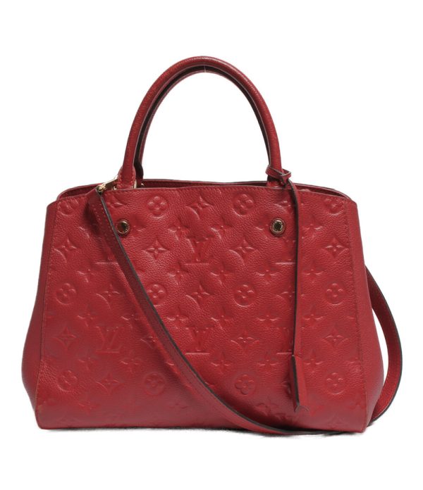 1 Louis Vuitton 2way Handbag Montaigne MM Monogram Empreinte