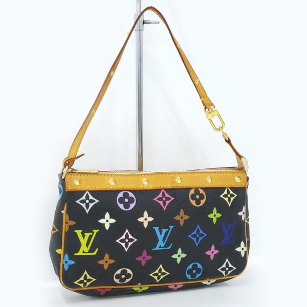 1 Louis Vuitton Pochette Accessories Pouch Monogram Multicolor Black