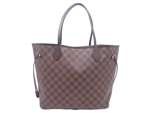 1 Louis Vuitton Shoulder Bag Damier Ebene Neverfull MM Brown Damier