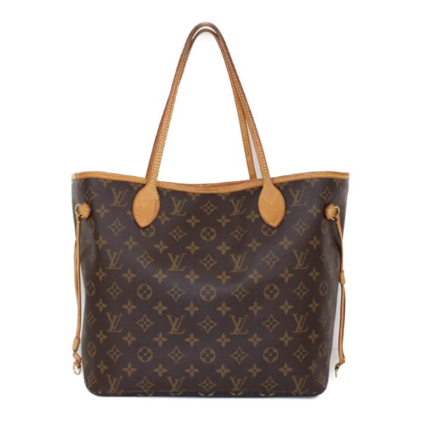 1 Louis Vuitton Neverfull MM Handbag Tote Bag Monogram Brown