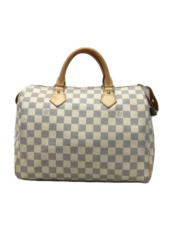 1 Louis Vuitton Speedy Hand Bag Damier Azur PVC