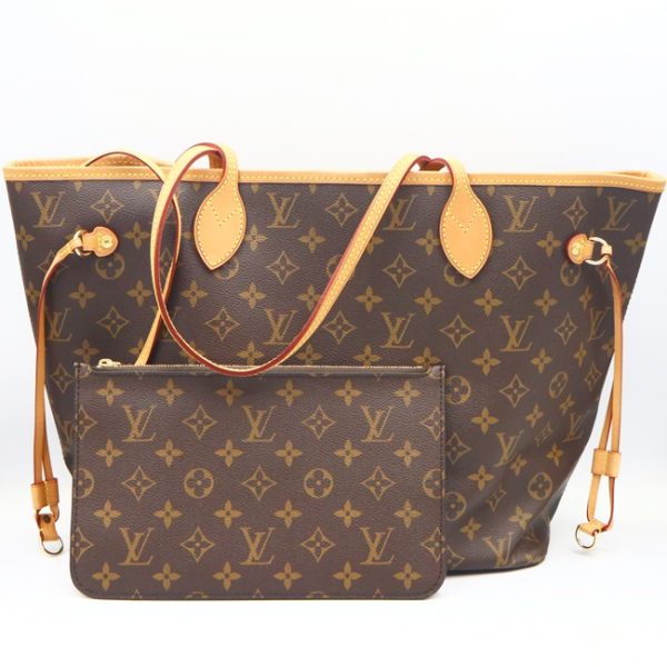 1 Louis Vuitton Neverfull MM Tote Bag Shoulder Pouch