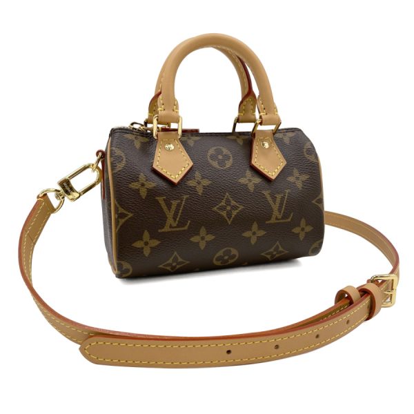 1 Louis Vuitton Shoulder Bag Nano Speedy Monogram Brown