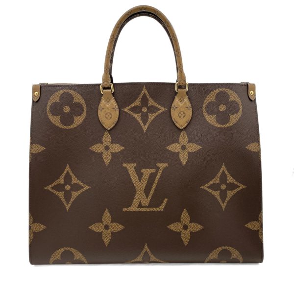 1 Louis Vuitton OntheGo GM Giant Monogram Handbag Shoulder Bag Gold Hardware