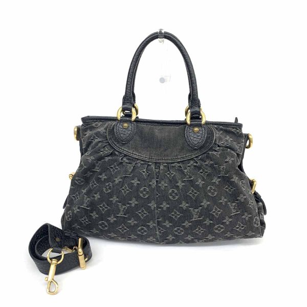 1 Louis Vuitton Neocabby MM Shoulder Bag Denim Monogram Black