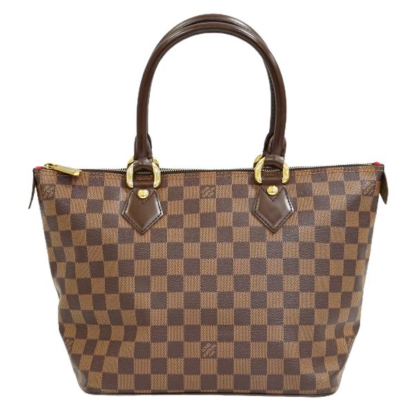 1 Louis Vuitton Saleya PM Damier Ebene Tote Bag Handbag Brown