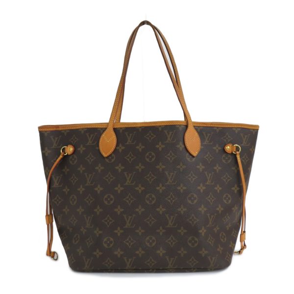 1 Louis Vuitton Neverfull MM Monogram Tote Shoulder Bag Brown