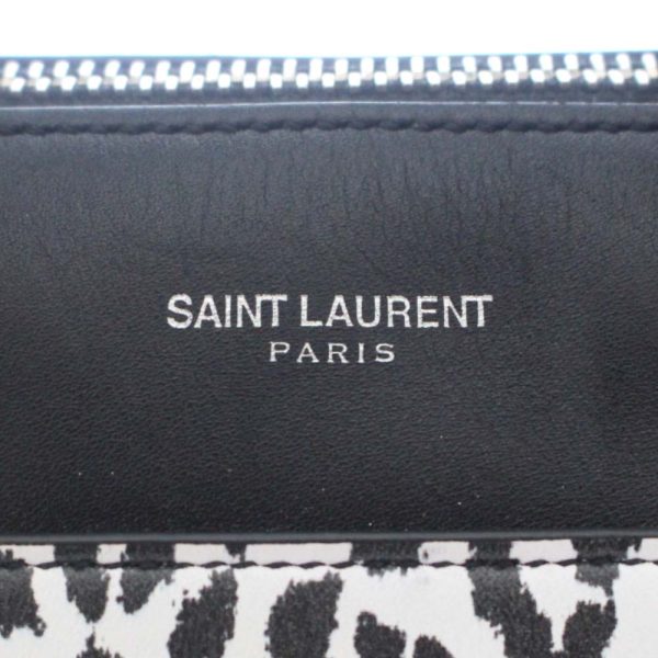 10 Saint Laurent Paris Chain Shoulder Bag Baby Duffle Black White Leather