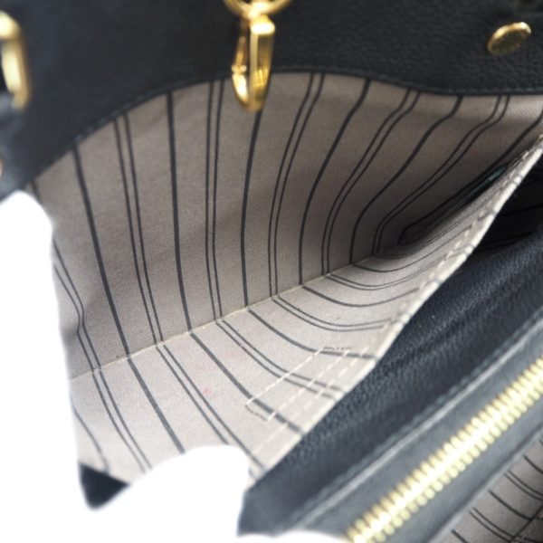 10 Louis Vuitton Montaigne MM Monogram Emplant Handbag Black