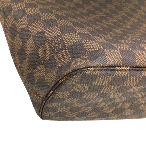 10 Louis Vuitton Neverfull MM Damier Ebene Brown Tote Bag Shoulder Bag