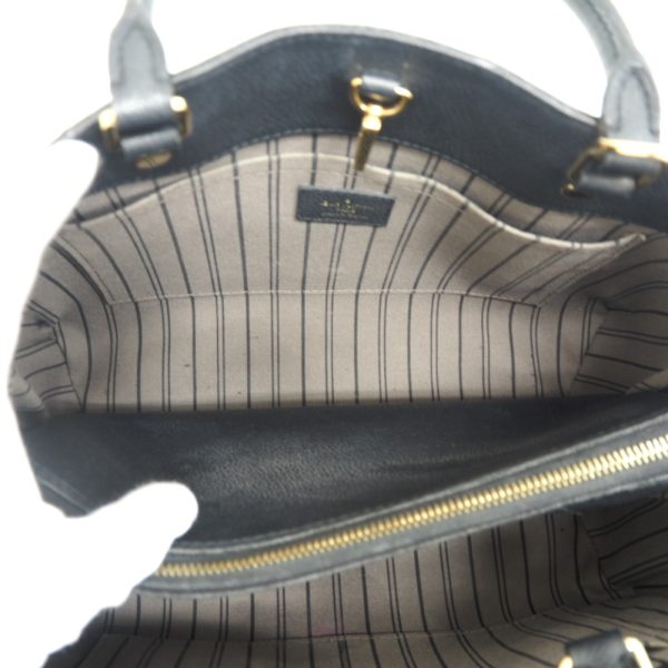11 Louis Vuitton Montaigne MM Monogram Emplant Handbag Black