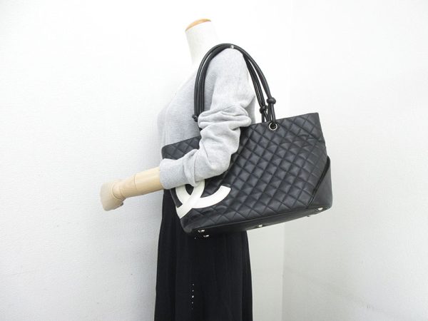 11 Chanel Cambon Line Large Tote Bag Shoulder Black