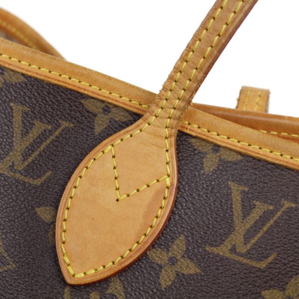 12 Louis Vuitton Neverfull MM Handbag Tote Bag Monogram Brown