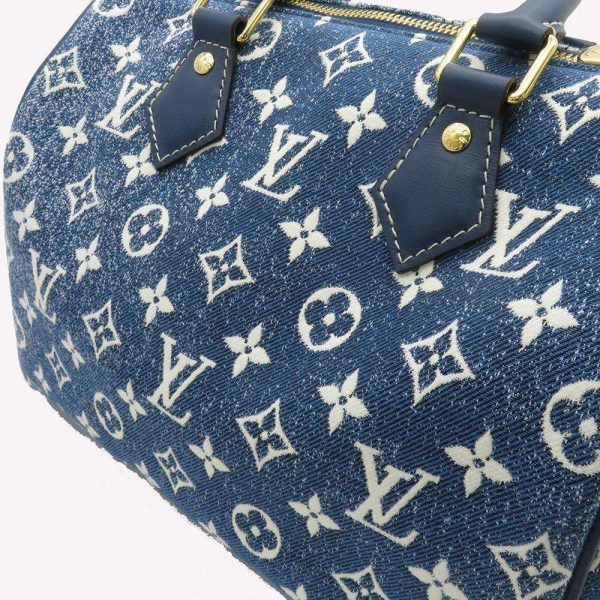 12 Louis Vuitton Monogram Jacquard Denim Speedy Bandouliere 25